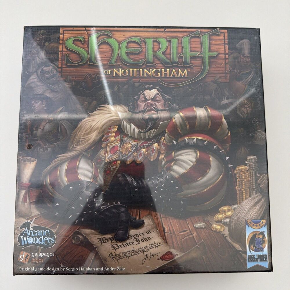 Sheriff of Nottingham Board Game Complete Arcane Wonders Edition NEW Sealed Box